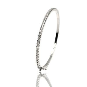 Armring i hvidguld diamanter