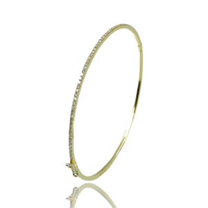 Armring i gult guld med diamanter