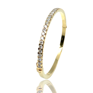 Diamant armring i gult guld