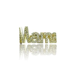 Mama ring i gult guld med diamanter