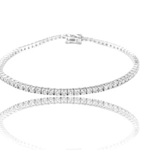 Tennisarmbånd i hvidguld med diamanter