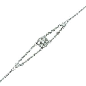 Armbånd i hvidguld med diamanter