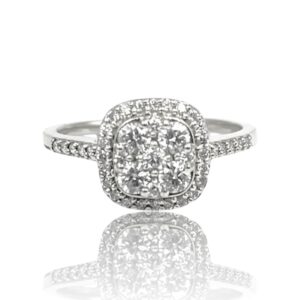 Ring i hvidguld med diamanter