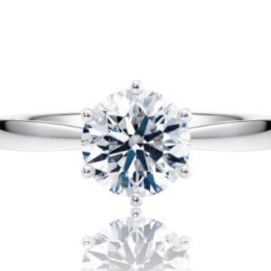 Solitairering i hvidguld 1.00ct.